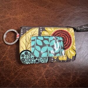 Vera Bradley Floral Keychain ID Wallet